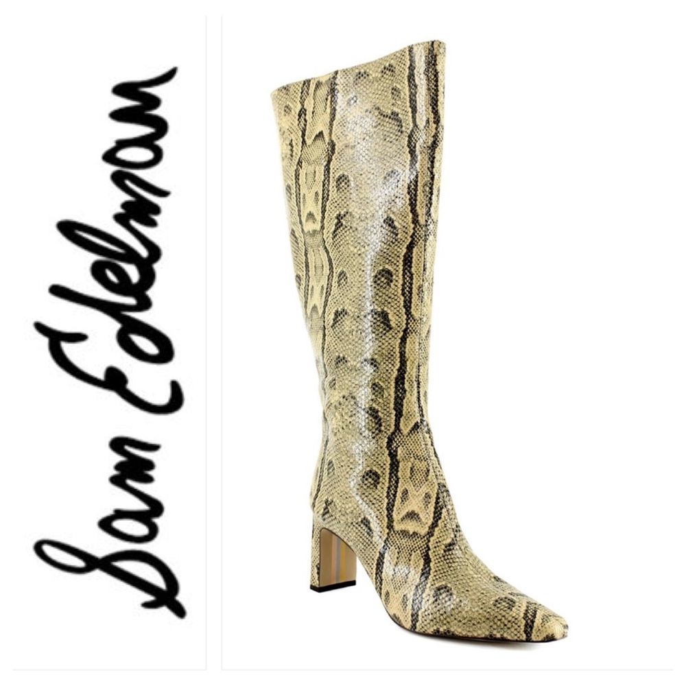 Sam Edelman Women's Sylvia Snake print Knee High boots size 5.5